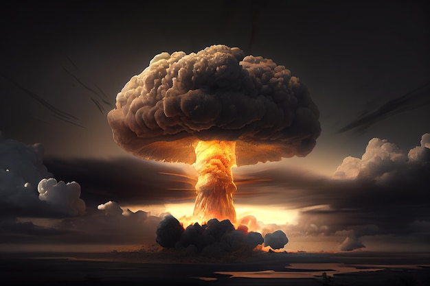 Tsar Bomba mushroom cloud nuke Generative Ai