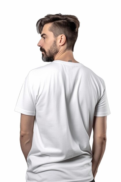 Photo tshirt backside view mockup