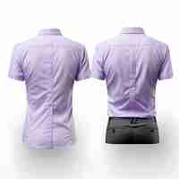 Photo tshirt of business attire shirt short sleeve wore by an amethyst manne white blank clean design