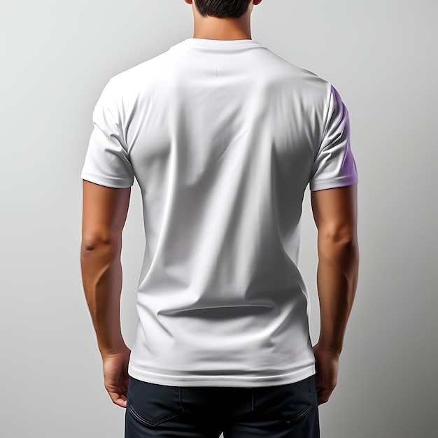 Photo tshirt of business attire shirt short sleeve wore by an amethyst manne white blank clean design