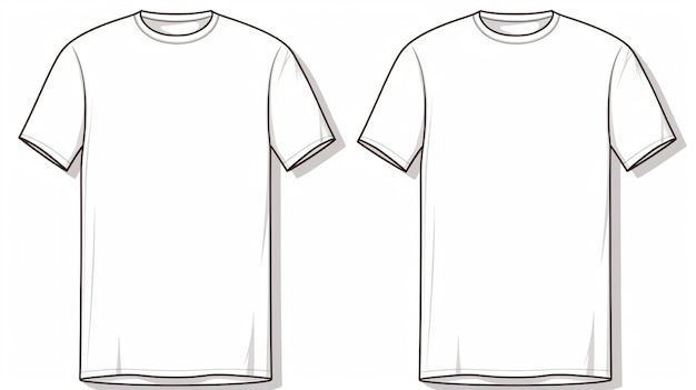 Foto tshirt abbigliamento vettore un disegno al tratto