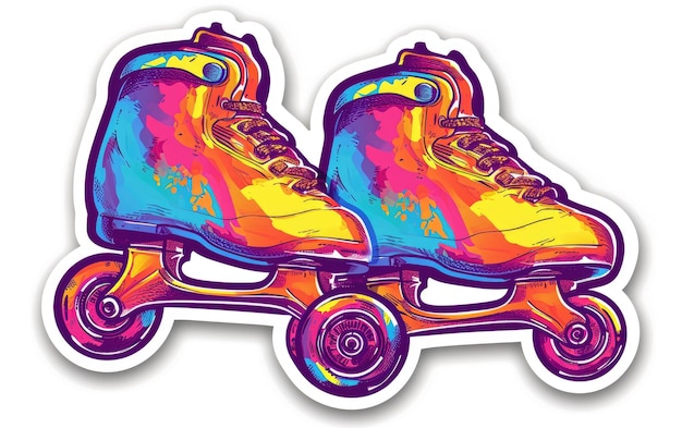 Photo tshirt decals hilarious plastic sticker for roller skates isolated on transparent background