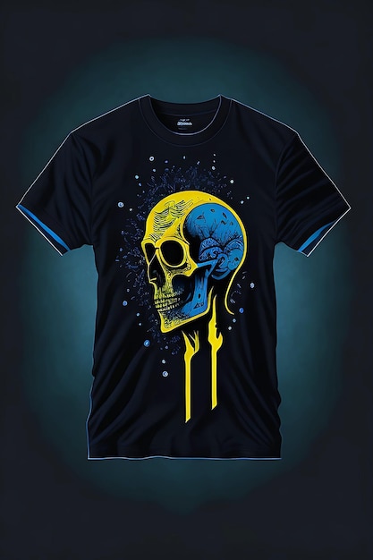 Foto tshirt design sulla morte umana_ai generato