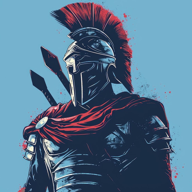 Foto t-shirt design gladiatore cool 8k ultrahd dettaglio vectoriale carta da parati