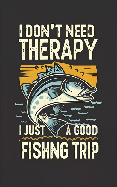 Photo tshirt design with fishing the text