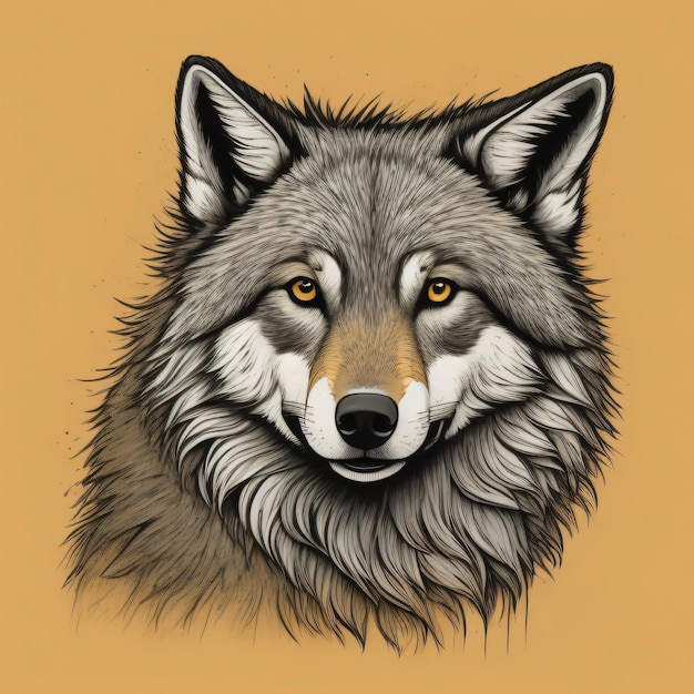 TShirt Design of Wolf