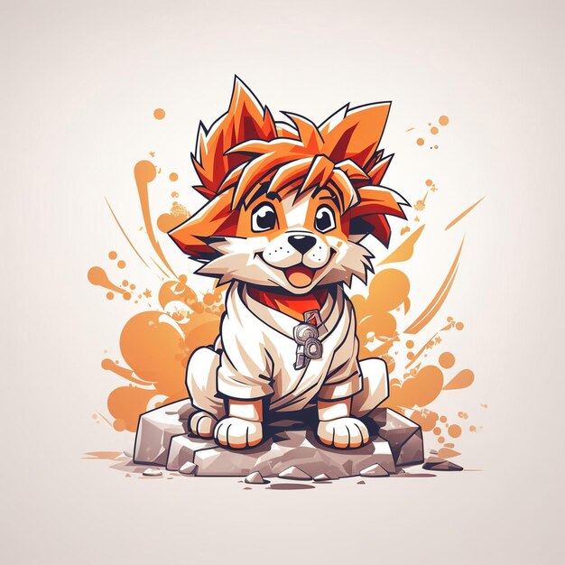 Tshirt graphic cute cartoon dog goku