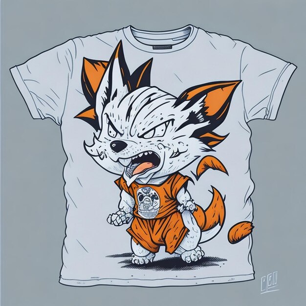 Photo tshirt graphic cute cartoon dog goku