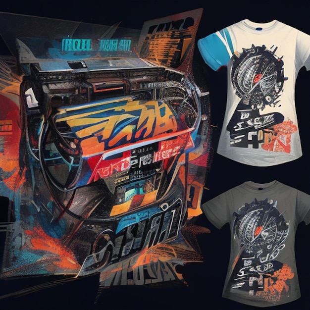 Tshirt graphic design artwork including typography designs