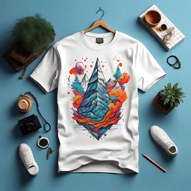 Tshirt mockup on blank background design