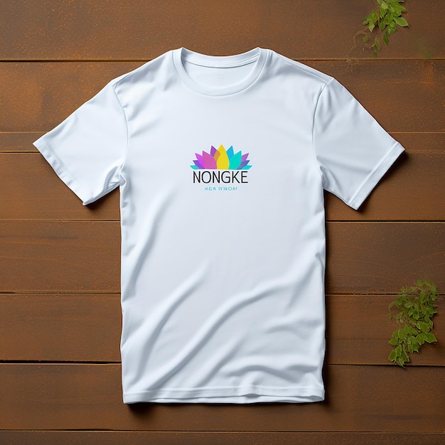 Tシャツモックアップ シンプルな背景でグラフィックデザインに焦点を当てたシンプルなTシャツモークアップ