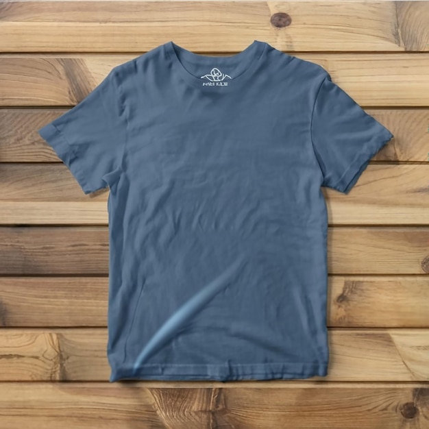 tshirt mockup on wooden texture background generated by AI