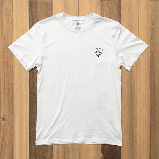 tshirt mockup on wooden texture background generated by AI