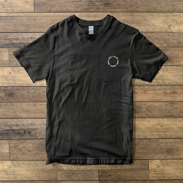 tshirt mockup on wooden texture background generated by AI