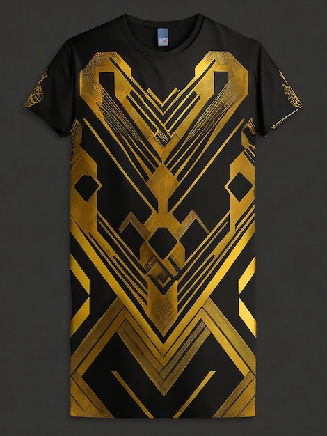 Photo tshirt a modern take on art deco aesthetics featuring geometric patterns and bold colors evoking