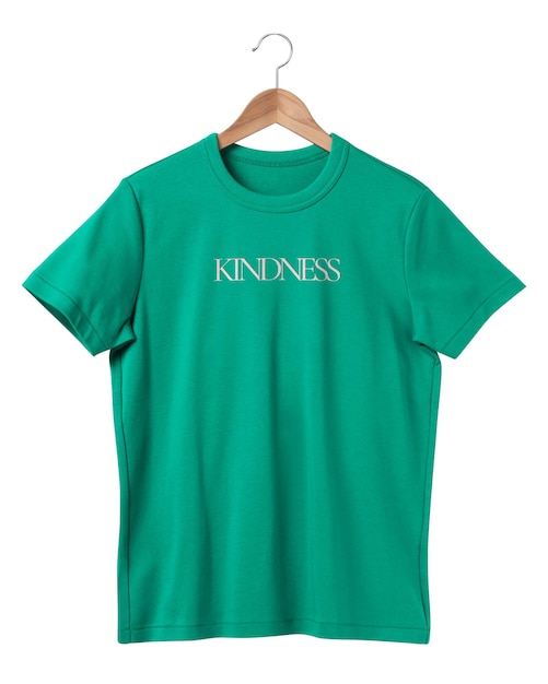 Tシャツ png緑色 シンプルなファッション 印刷された親切の言葉 透明な背景