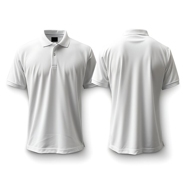 Tshirt of Polo Shirt Performance Fabric Wore by a Chrome Mannequin T S White Blank Clean Design