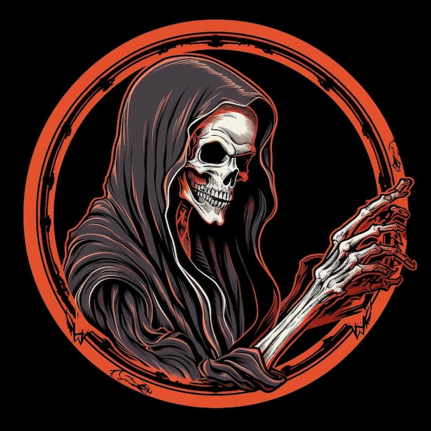 Photo tshirt's design of a grim reaper