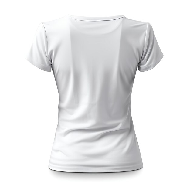 Tshirt of Striped T Shirt Scoop Neck Wore by a Female Mannequin T Sh White Blank Clean Design