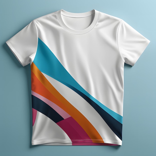 Шаблон футболки с цветным фоном
