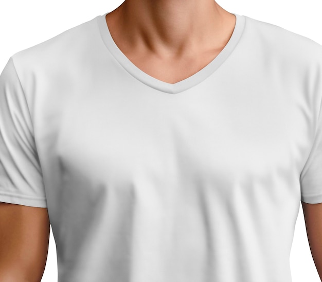 Photo tshirt vneck on white background