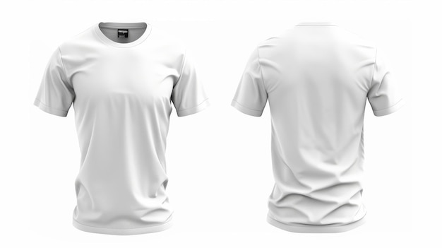 前と後ろが白い背景のTシャツ
