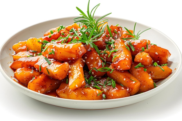 tteokbokki isolated on white background