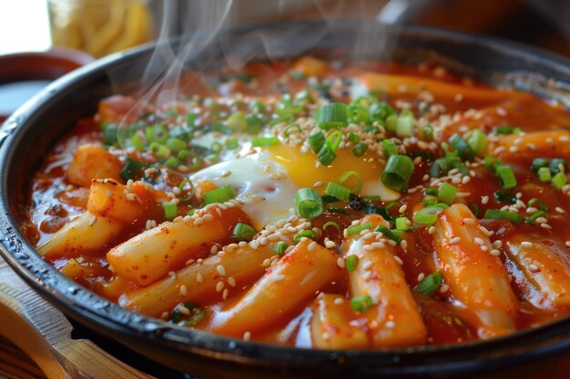 사진 tteokbokki 한국 음식