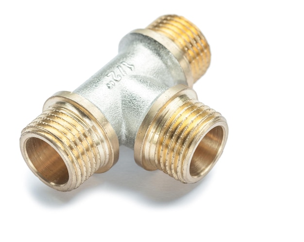 Ttube connector isolated on white