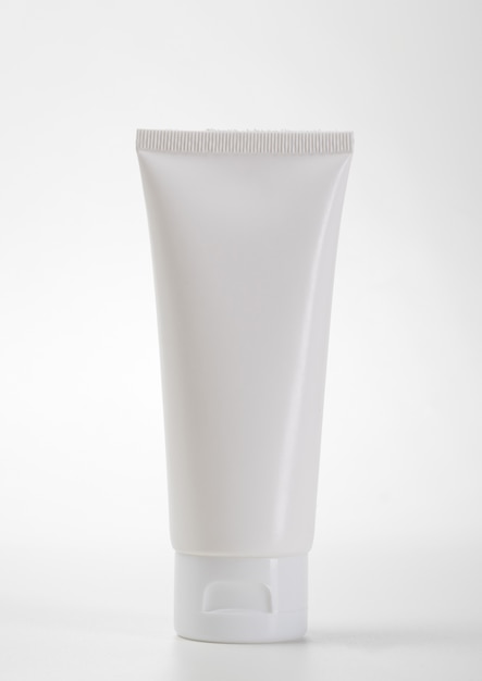 Tube pouch standing white plastic product