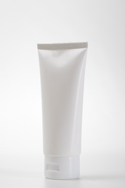 Tube pouch standing white plastic product