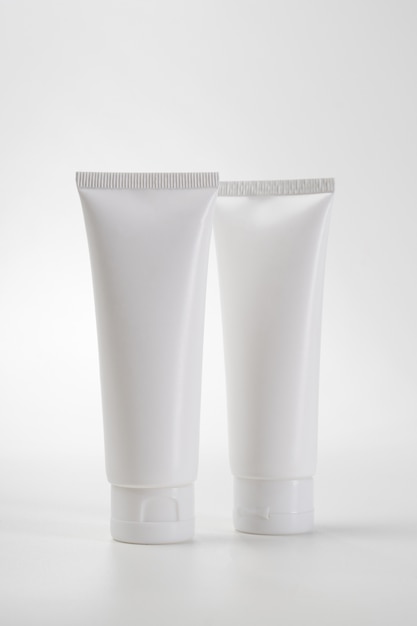 Tube pouch standing white plastic product