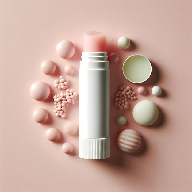 Photo a tube of soothing lip balm infused with moisturizing ingredients to keep lips soft and supple is