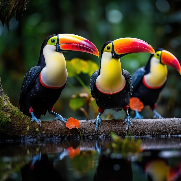 Foto tucan wildlife photography generatieve ai