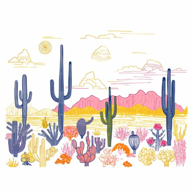 Photo tucson clipart embracing minimalism and y2k vibes with cute and simple designs on a white backgroun