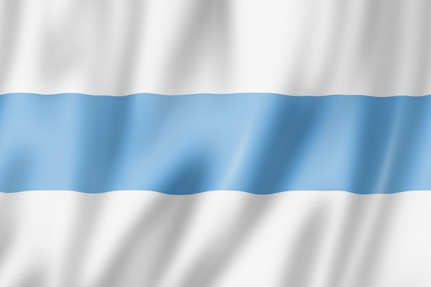 Tucuman province flag, Argentina waving banner collection. 3D illustration