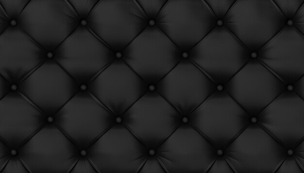 Tufted black leather background. 3d render