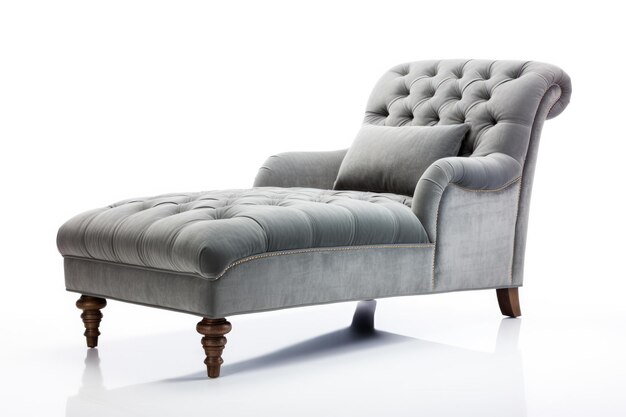 Tufted sofa geïsoleerd op witte achtergrond