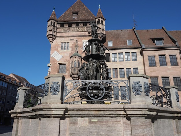 Tugendbrunnen fountain in Nuernberg