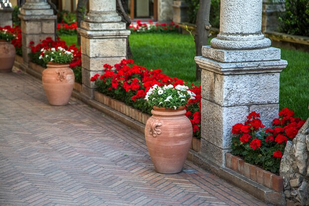 Tuin in taormina, italië