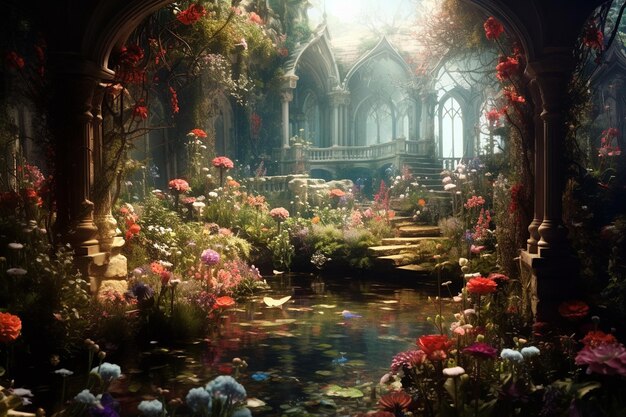 Tuin Mirage Fantasy bloemen achtergrond