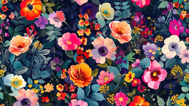 Foto tuinbliss patroon behang