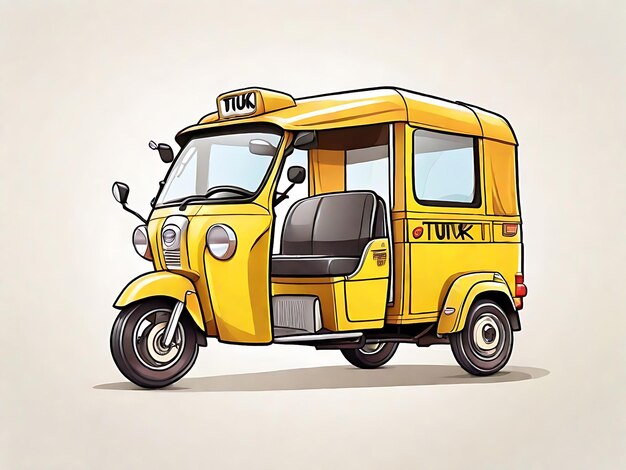 Photo tuk tuk taxi on white background