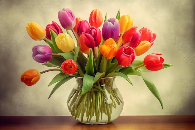 Tulip bouquet Generate Ai