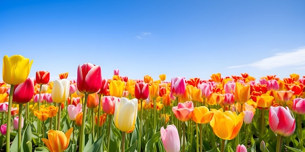 Tulip Field Delight A Breathtaking Floral Landscape for Your Designs