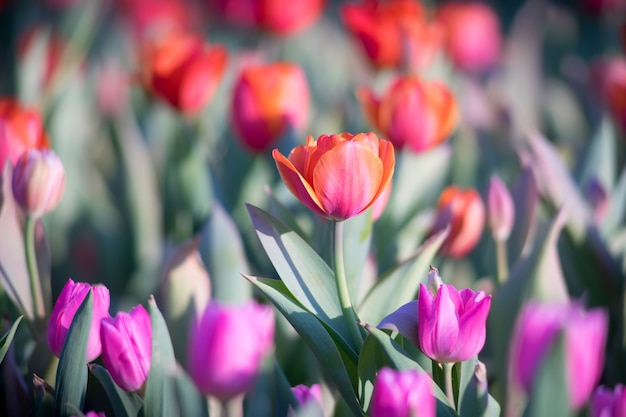 Photo tulip field