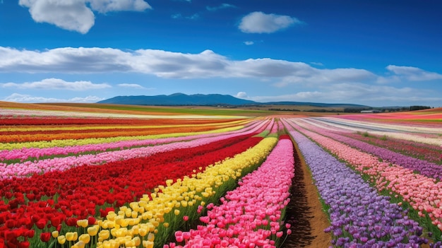 tulip fields in a field of tulips