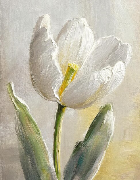 Photo tulip flower abstract art painting