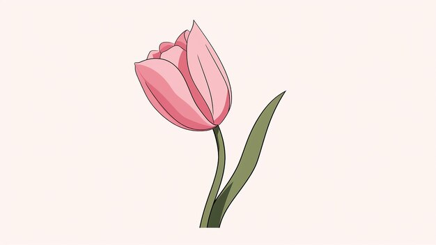 Foto contorno di fiore di tulipano convertibile in svg