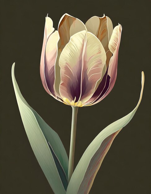 Photo tulip flowers illustration